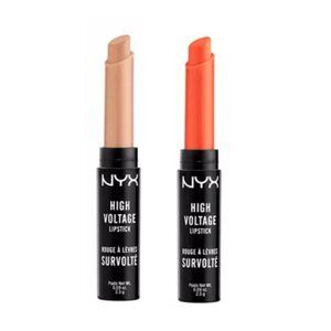 2 Pack of Nyx High Voltage Lipsticks in shades: Flawless & Free Spirit